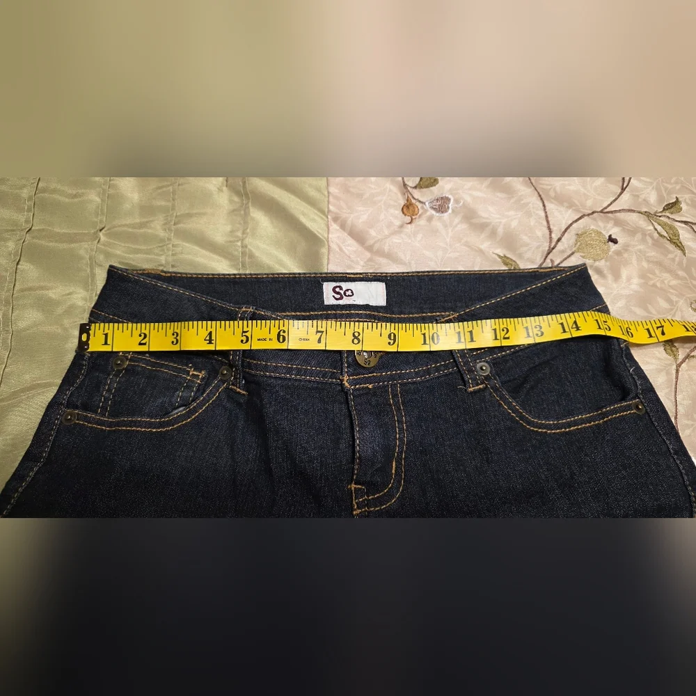 SO Low Rise Bootcut Jeans Size 7 Short Dark Wash Juniors Petite Denim Classic